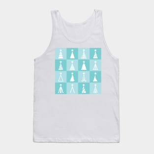 Holiday pattern with turquoise background Tank Top